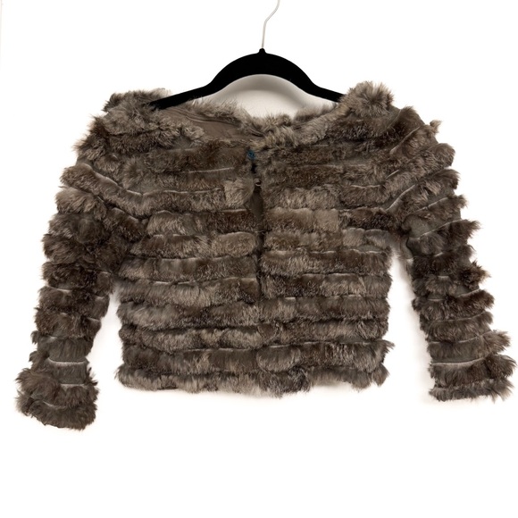 Alice & Olivia Rabbit Fur Jacket | XS/S | Rabbit Fur - Picture 2 of 7